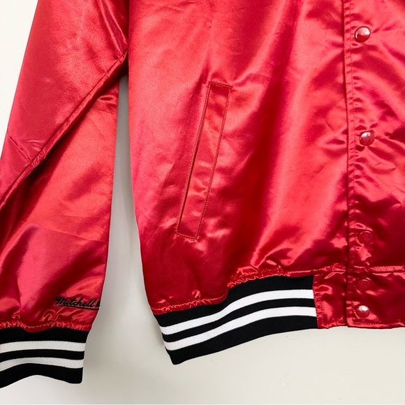 Timberland x Mitchell & Ness Satin Red Track Jacket - Picture 6 of 12